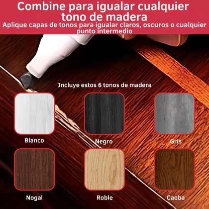 Lápices de cera para reparar madera