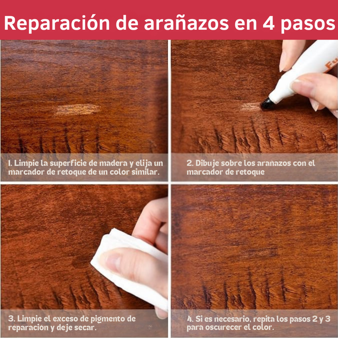 Lápices de cera para reparar madera