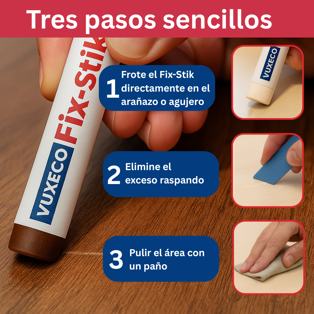Lápices de cera para reparar madera