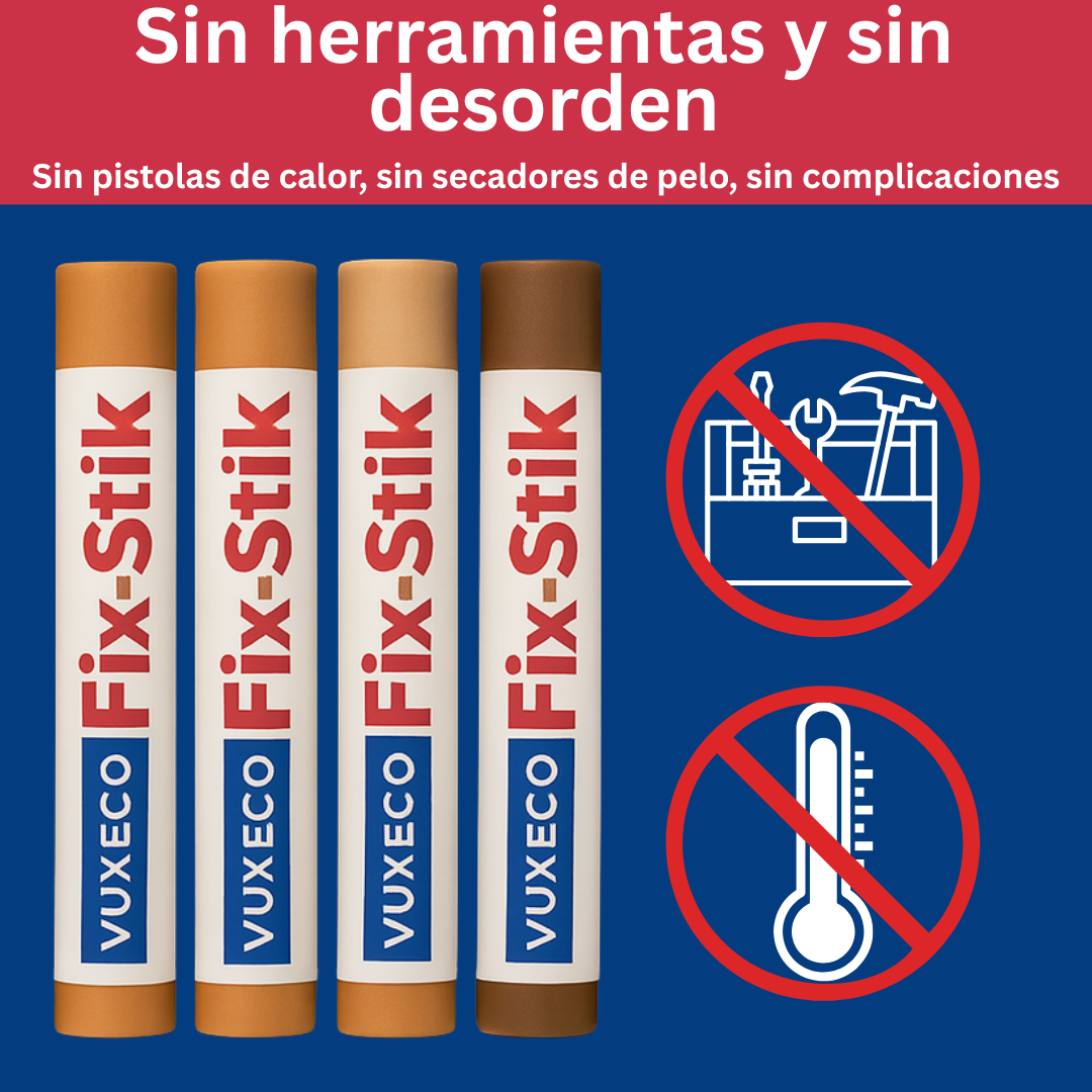 Lápices de cera para reparar madera