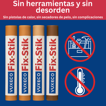 Lápices de cera para reparar madera