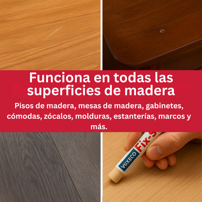 Lápices de cera para reparar madera