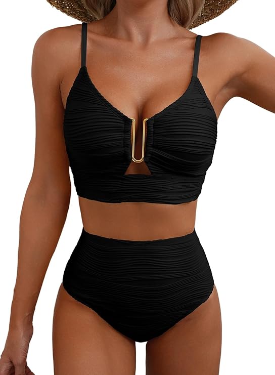 Set de biquini de 2 piezas de talle alto