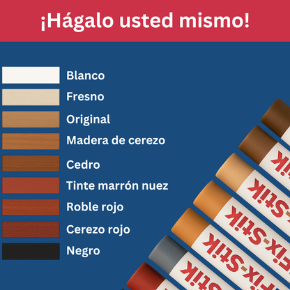 Lápices de cera para reparar madera