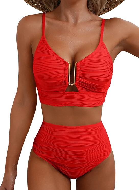 Set de biquini de 2 piezas de talle alto