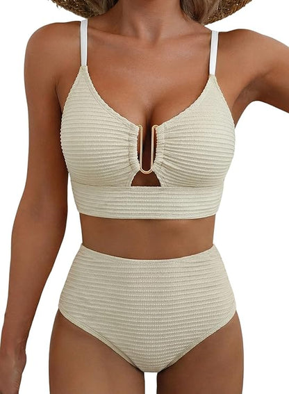 Set de biquini de 2 piezas de talle alto