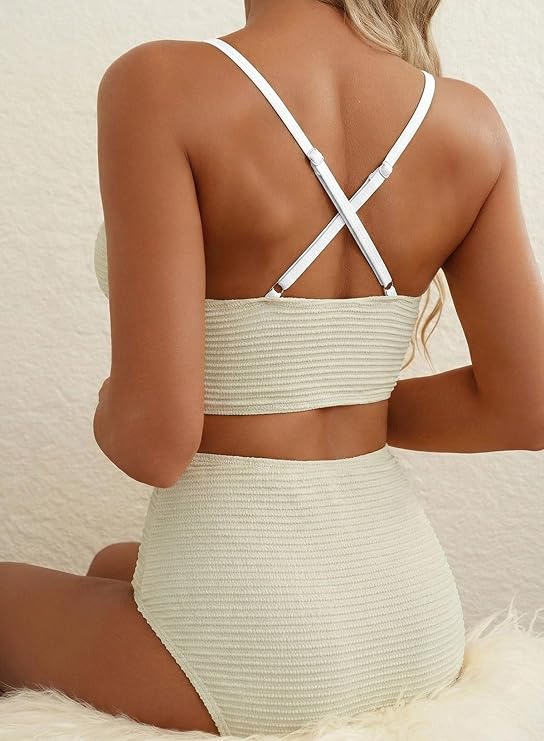 Set de biquini de 2 piezas de talle alto