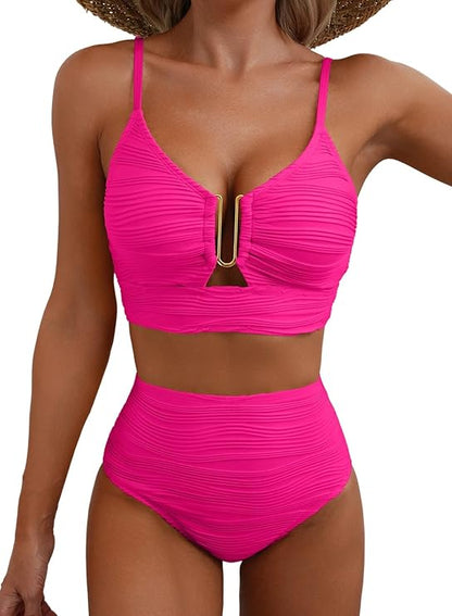 Set de biquini de 2 piezas de talle alto