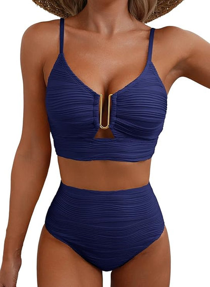 Set de biquini de 2 piezas de talle alto